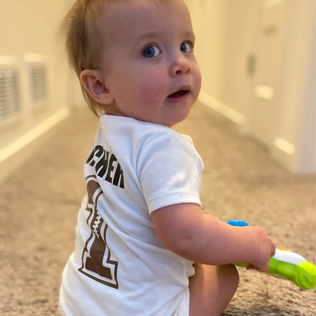 Personalized Baby Football Birthday Cozy Onesie| BBCloth58