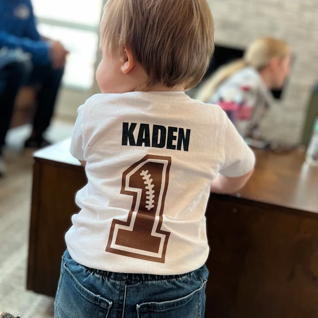 Personalized Baby Football Birthday Cozy Onesie| BBCloth58