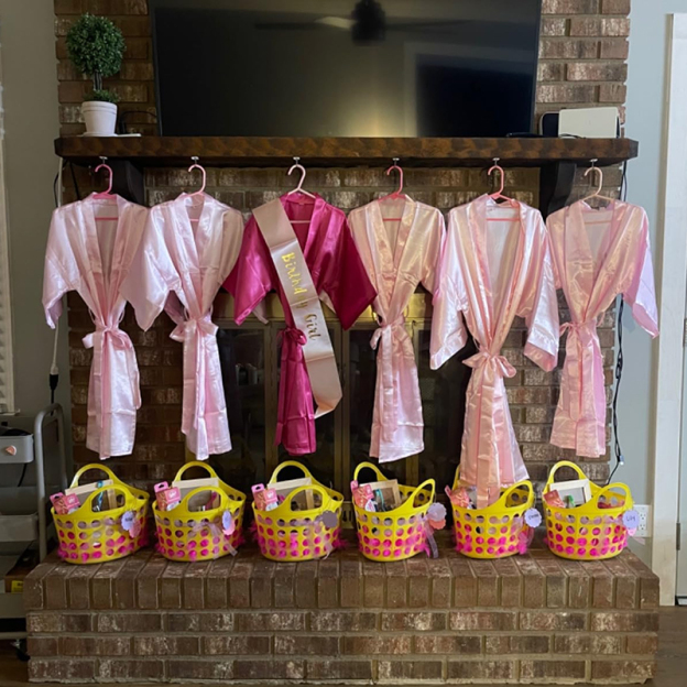 Personalized Girls Birthday Party Silk Robe| Cloth163
