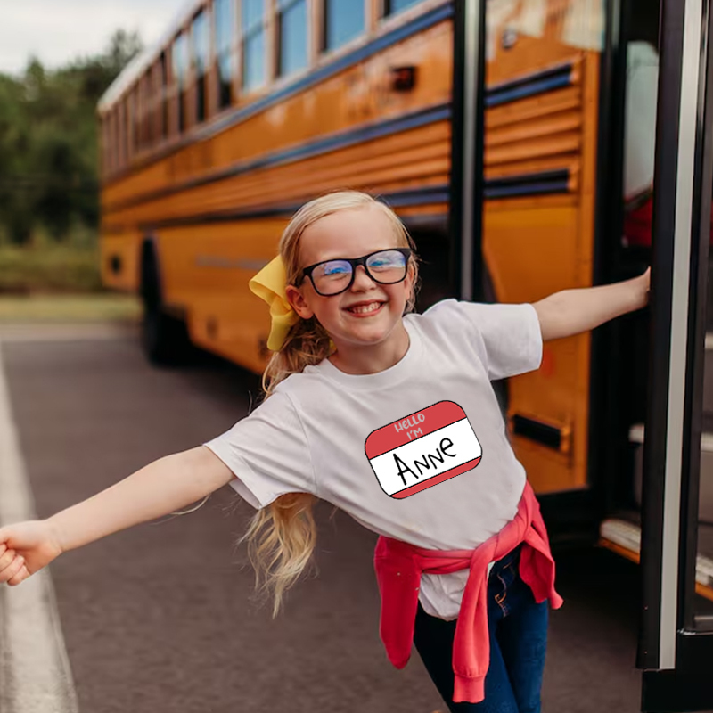 Personalized Kids Alphabet School T-Shirt| Cloth170