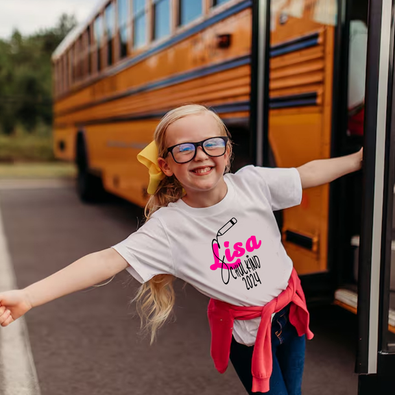 Personalized Kids 2024 Starting School  T-Shirt| Cloth184