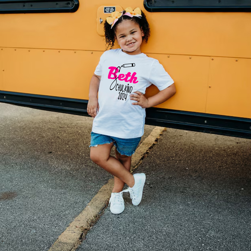 Personalized Kids 2024 Starting School  T-Shirt| Cloth184