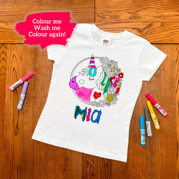 Personalized Kids Coloring Activity T-Shirt| Cloth169