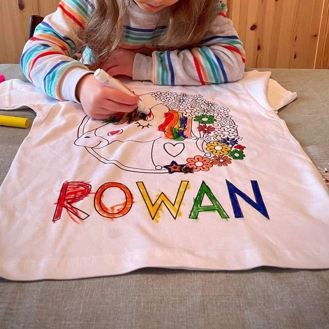 Personalized Kids Coloring Activity T-Shirt| Cloth169