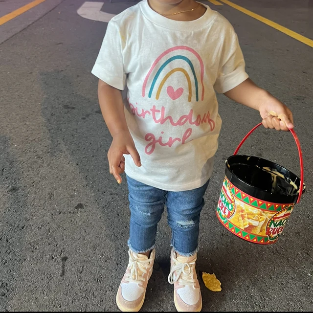 Personalized Girls Rainbow Birthday T-Shirt| Cloth173