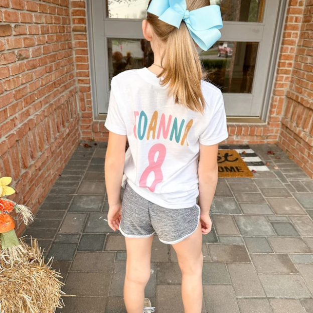 Personalized Girls Rainbow Birthday T-Shirt| Cloth173