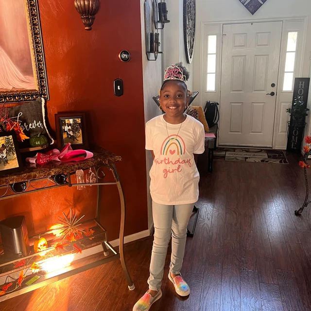 Personalized Girls Rainbow Birthday T-Shirt| Cloth173