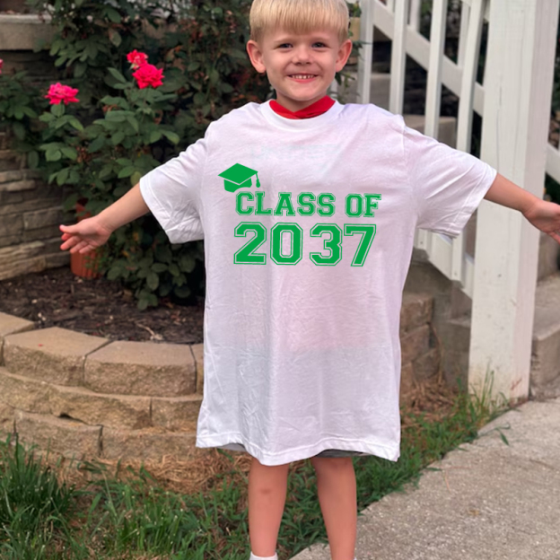 Personalized Kids Class Of Class Of 2037 Handprint Shirt | Cloth181