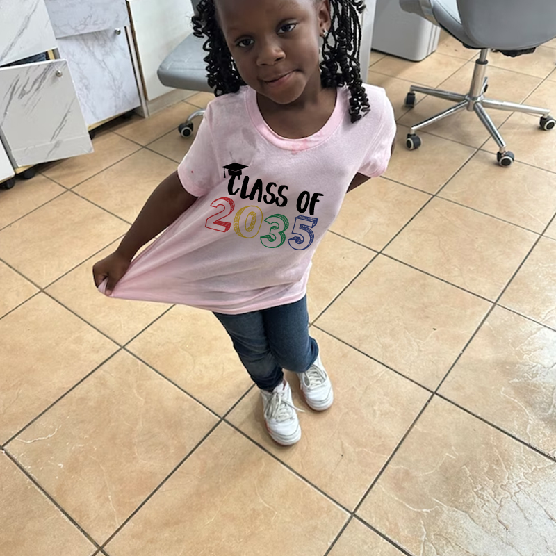 Personalized Kids Class Of 2037 Handprint Graduation Shirt| Cloth182