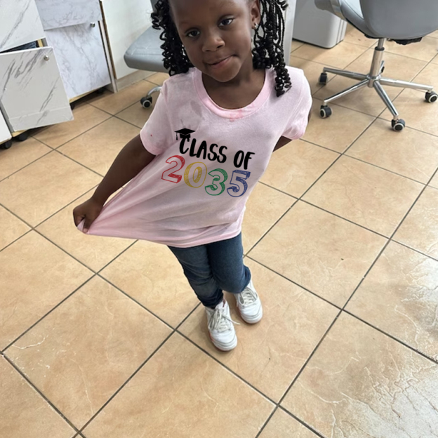 Personalized Kids Class Of 2037 Handprint Graduation Shirt| Cloth182