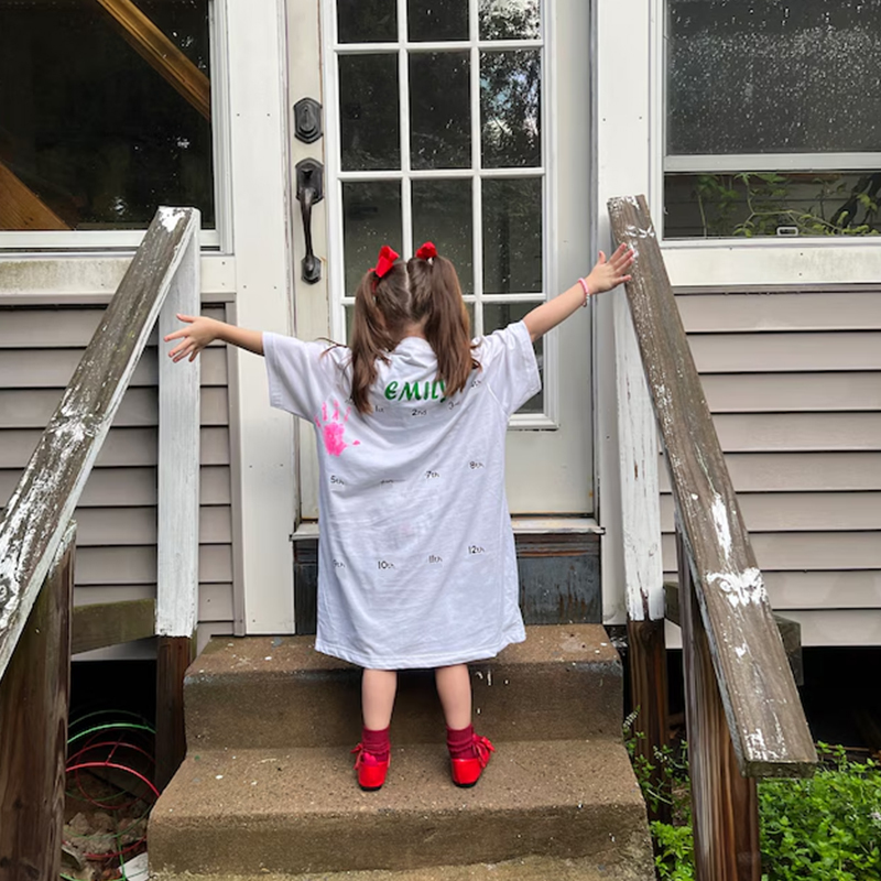 Personalized Kids Class Of 2037 Handprint Graduation Shirt| Cloth182