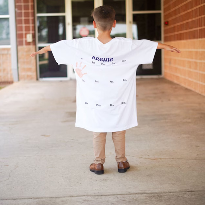 Personalized Kids Class Of 2037 Handprint Graduation Shirt| Cloth182