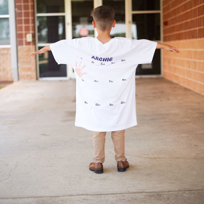 Personalized Kids Class Of 2037 Handprint Graduation Shirt| Cloth182