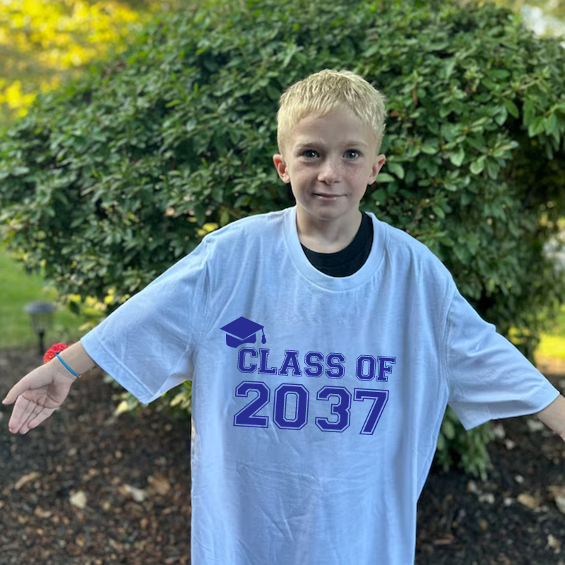 Personalized Kids Class Of Class Of 2037 Handprint Shirt | Cloth181