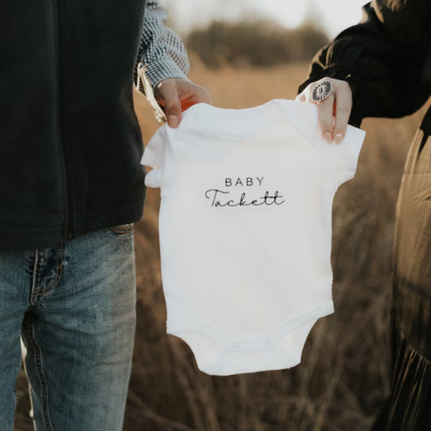Personalized Baby Embroidered Name Cozy Onesie| BBCloth68
