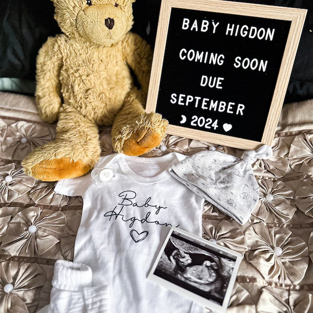 Personalized Baby Announcement Cozy Onesie| BBcloth1201