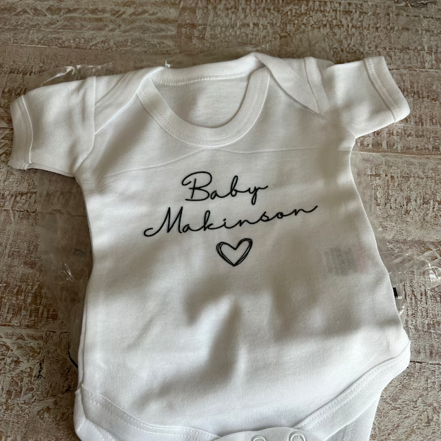 Personalized Baby Announcement Cozy Onesie| BBcloth1201
