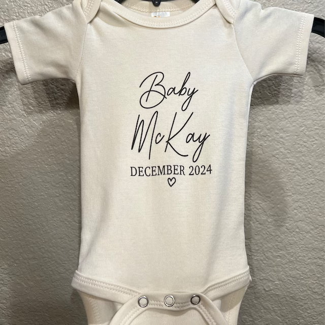 Personalized Baby Natural Cozy Onesie| BBcloth1202
