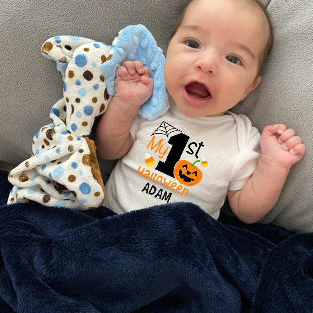 Personalized 1st Halloween Funny Cozy Onesie| BBcloth2204