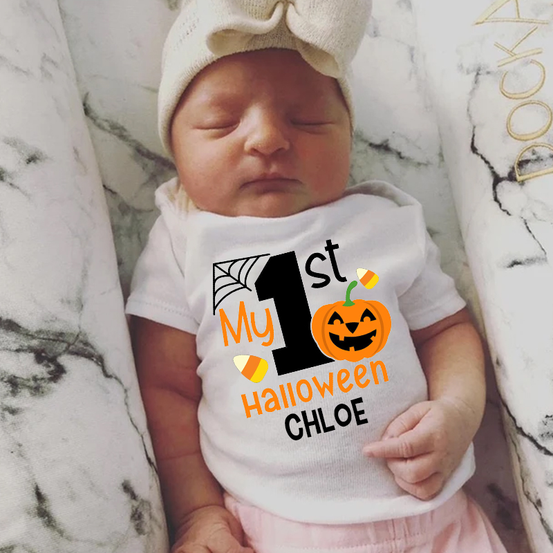 Personalized 1st Halloween Funny Cozy Onesie| BBcloth2204