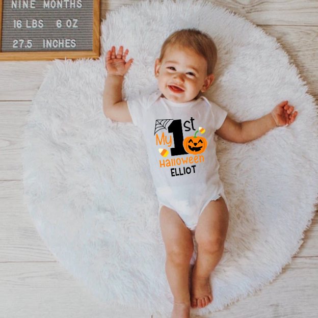 Personalized 1st Halloween Funny Cozy Onesie| BBcloth2204