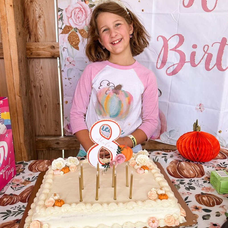 Personalized Girls Watercolor Pumpkin Long Sleeves Shirt| Cloth12404