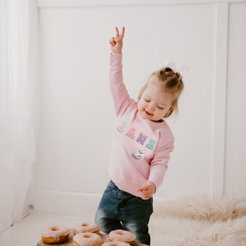 Personalized Girls Patches Sweatshirt |Cloth194