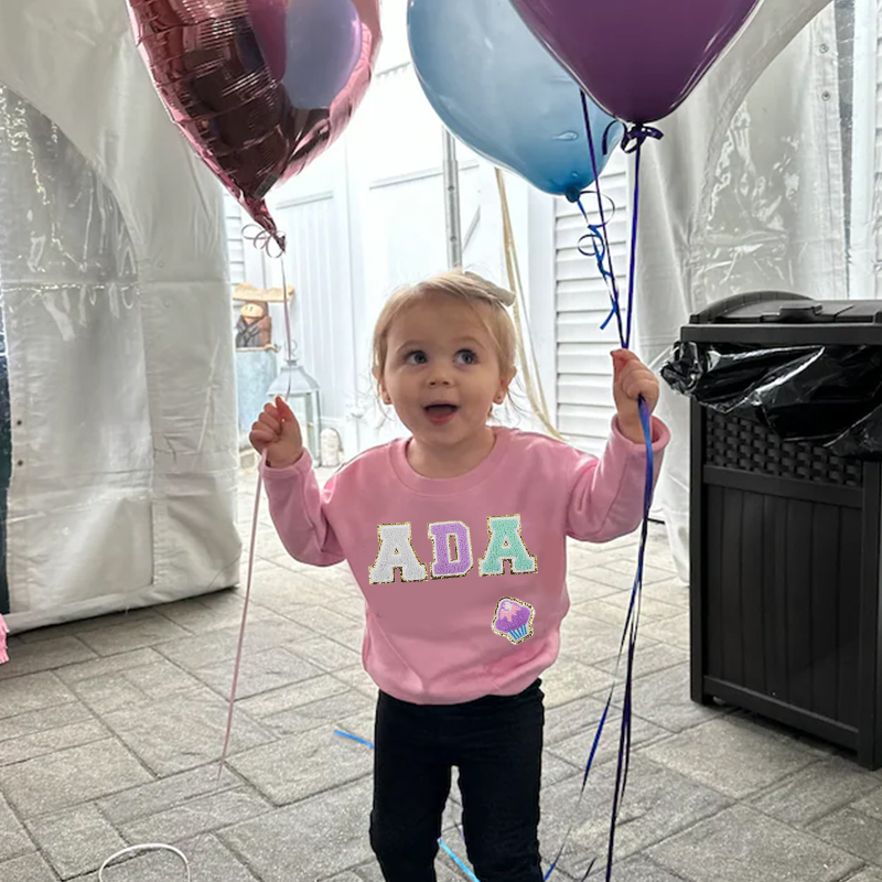 Personalized Girls Patches Sweatshirt |Cloth194