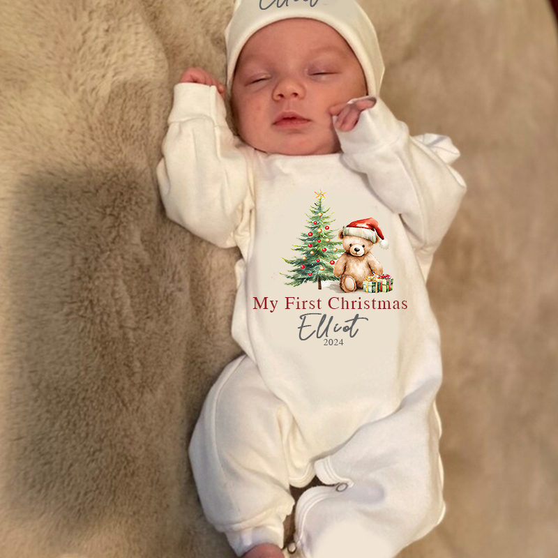 Personalized Baby My First Christmas Outfit| BBCloth1211