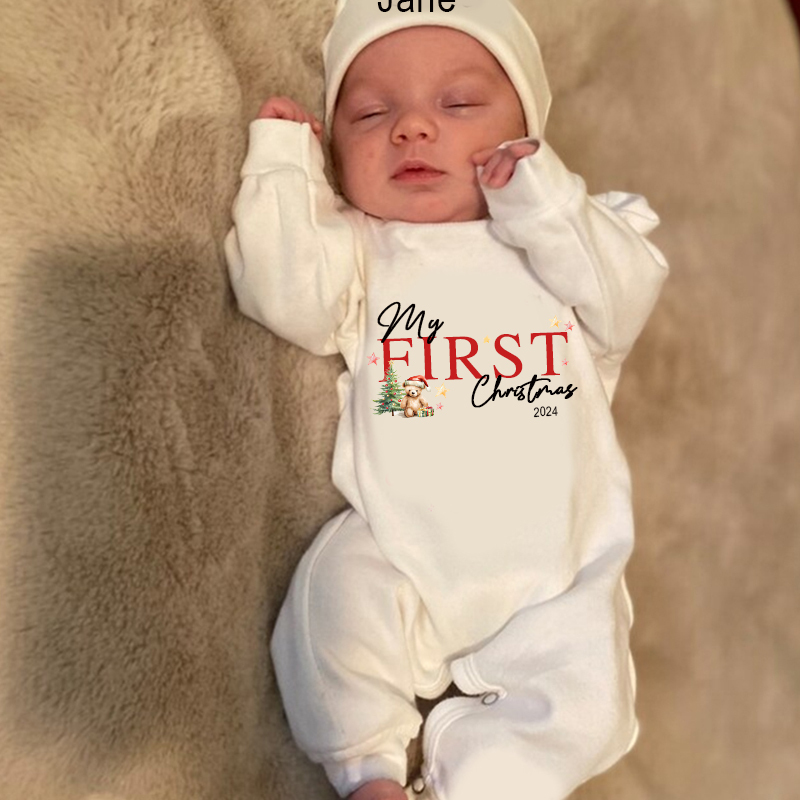 Personalized Baby My First Christmas Outfit| BBCloth1212