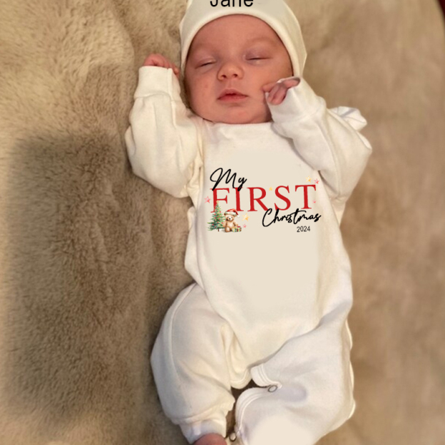 Personalized Baby My First Christmas Outfit| BBCloth1212