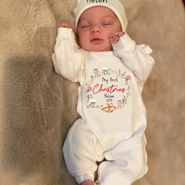 Personalized Baby My First Christmas Outfit| BBCloth1210