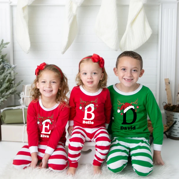 Personalized Family Monogram Christmas Pajamas Set| Cloth2402