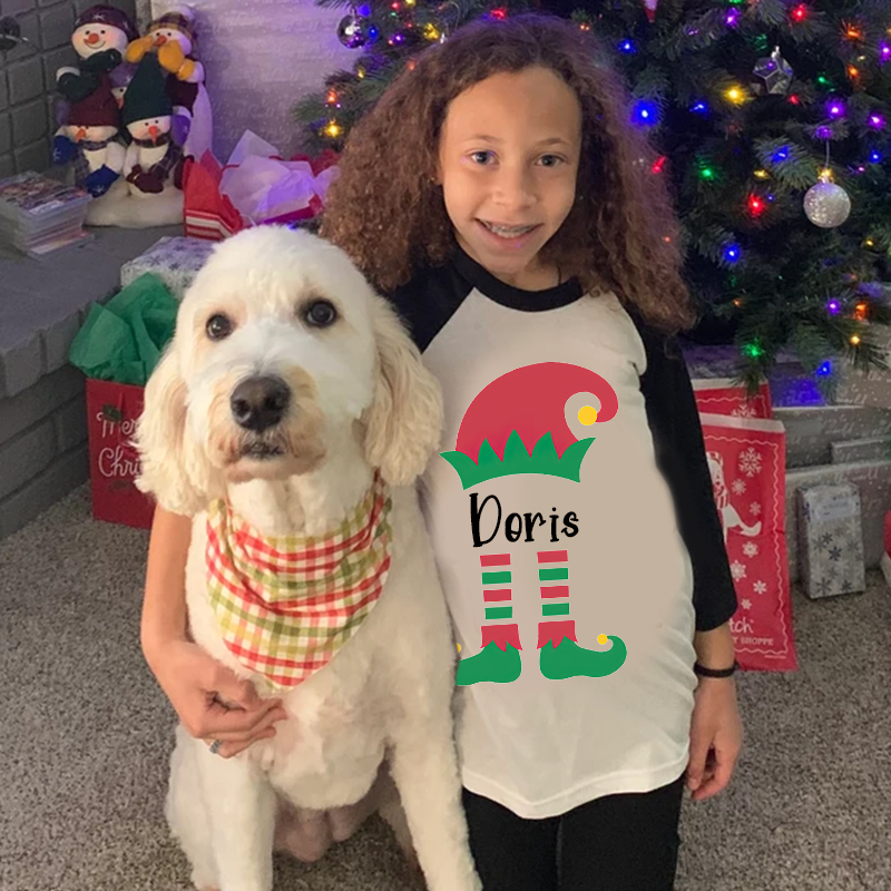 Personalized Kids Name Christmas Long Sleeves Shirt| Cloth12413