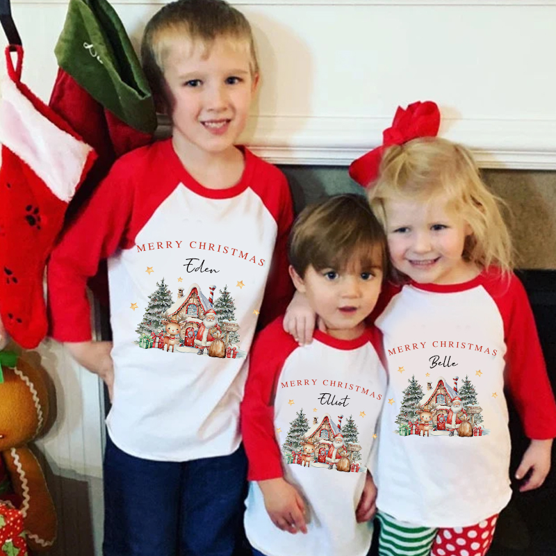 Personalized Kids Christmas Shirt| Cloth12417