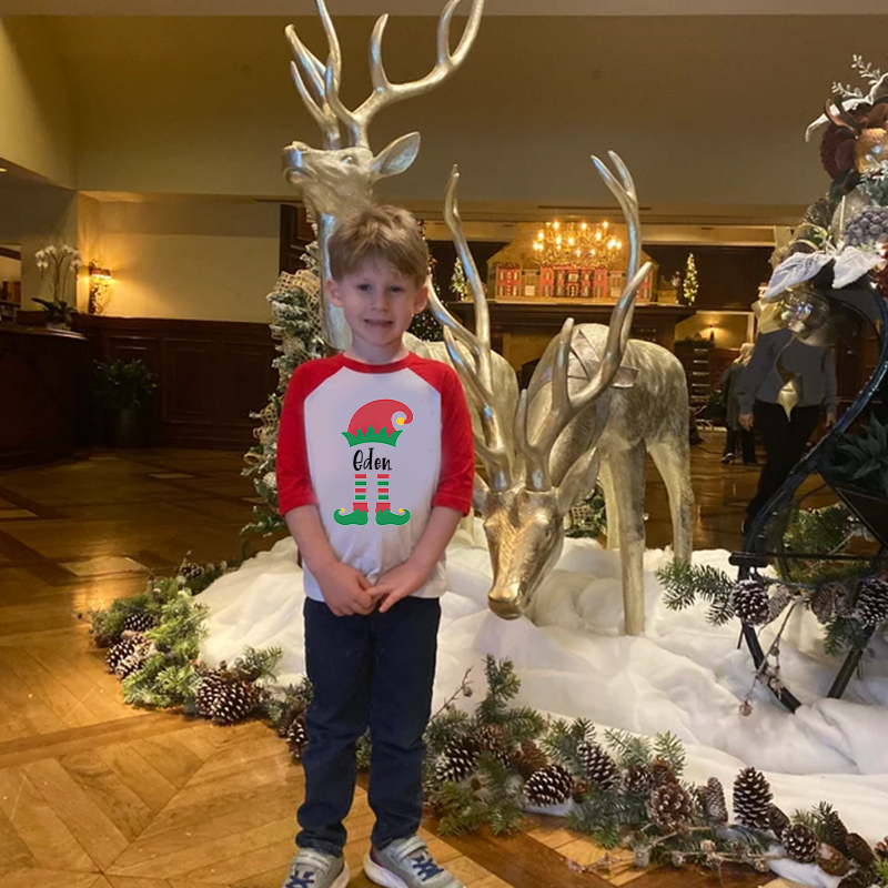 Personalized Kids Name Christmas Long Sleeves Shirt| Cloth12413