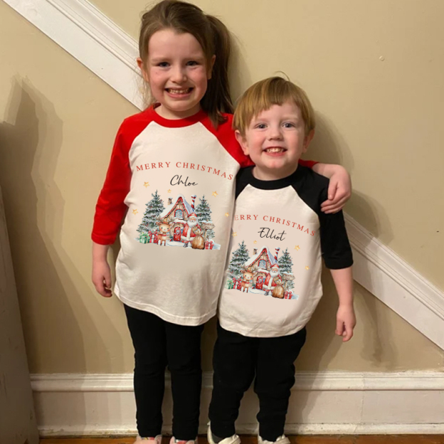 Personalized Kids Christmas Shirt| Cloth12417