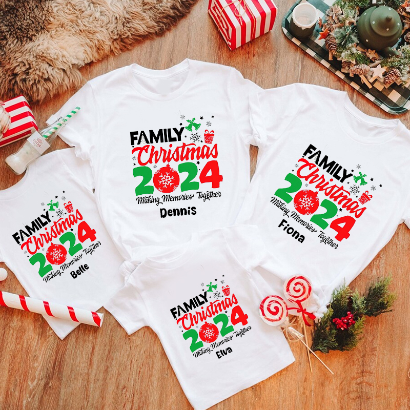 Personalised Family 2024 Making Memories Together T-Shirt| Match0406