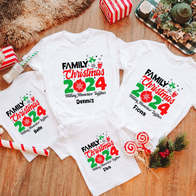 Personalised Family 2024 Making Memories Together T-Shirt| Match0406