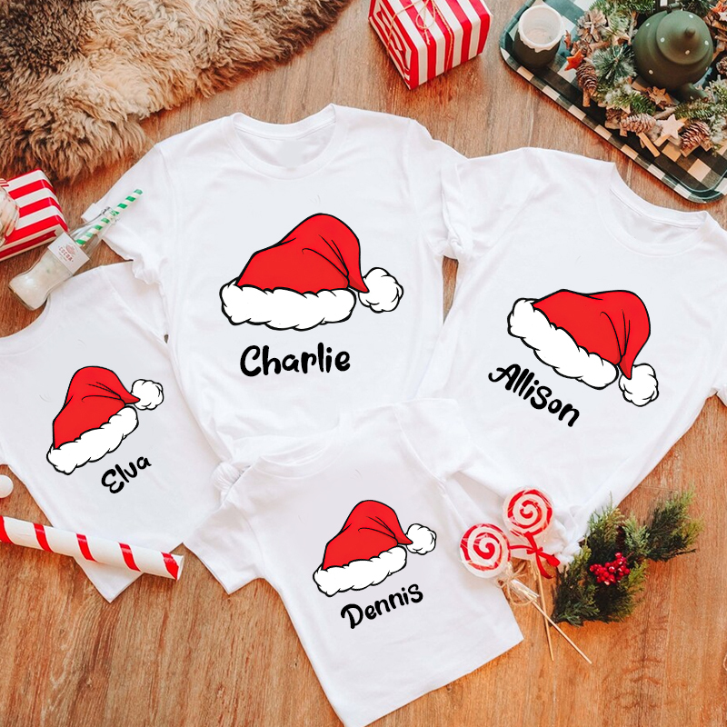Personalised Family Christmas Name T-Shirt| Match0407
