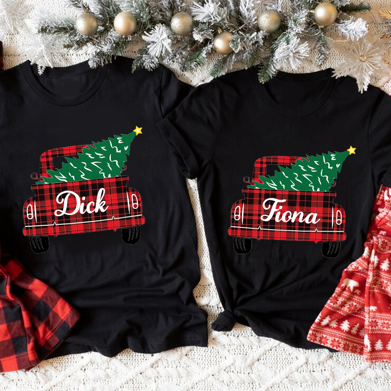 Personalized Family Christmas Name T-Shirt| Match0410