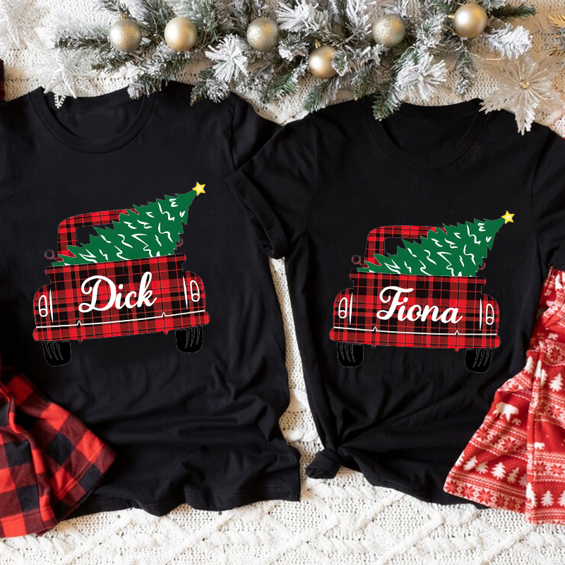 Personalized Family Christmas Name T-Shirt| Match0410
