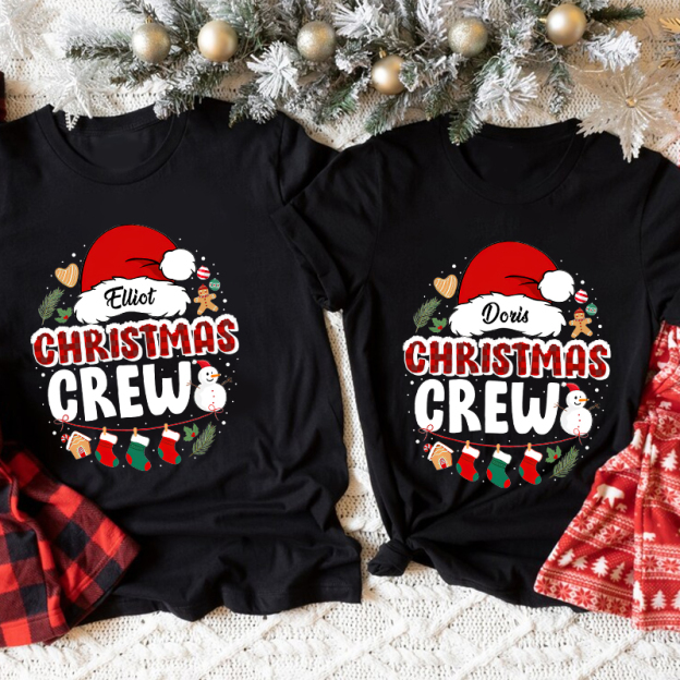 Personalized Family Christmas Monogrammed Name T-Shirt| Match0416