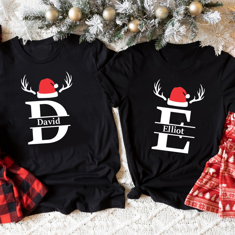 Personalised Family Christmas Name T-Shirt| Match0402