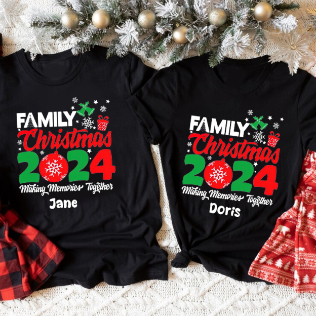 Personalised Family 2024 Making Memories Together T-Shirt| Match0406