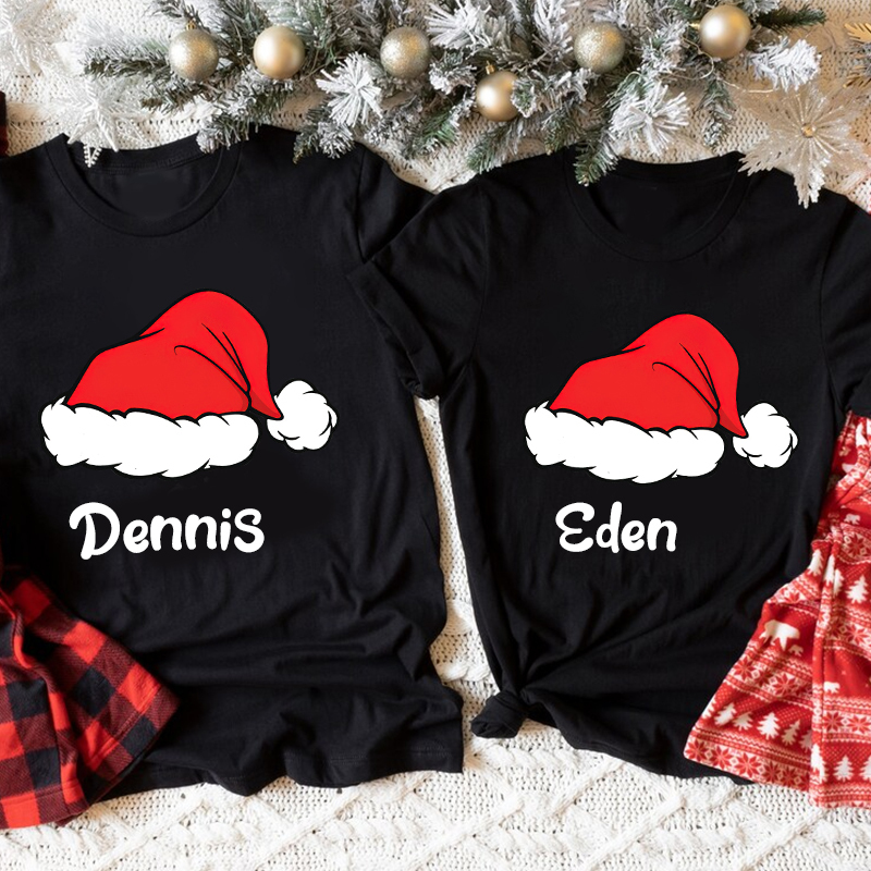 Personalised Family Christmas Name T-Shirt| Match0407