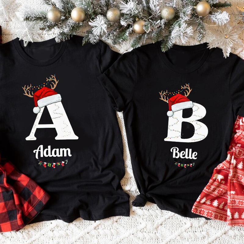 Personalized Family Christmas Name T-Shirt| Match0409