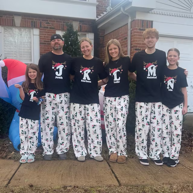 Personalised Family Christmas Name T-Shirt| Match05