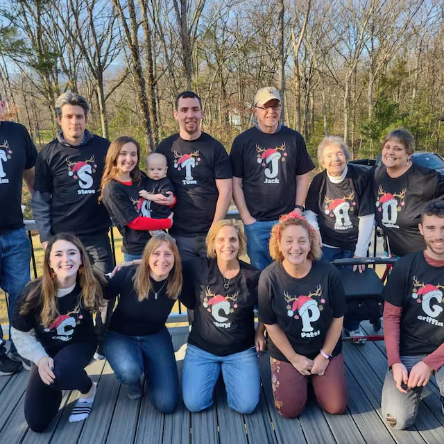 Personalised Family Christmas Name T-Shirt| Match05