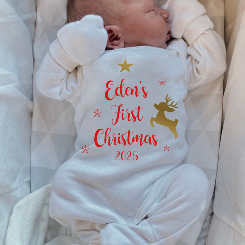 Personalized Baby My First Christmas Outfit| BBcloth1223